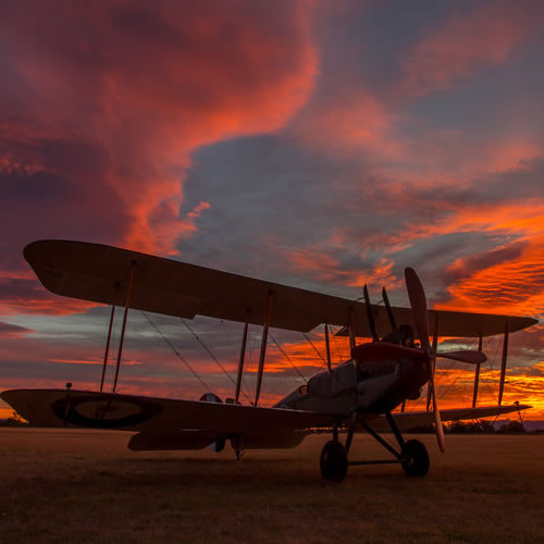 Wings Over Wairarapa, aeroplane in sunset