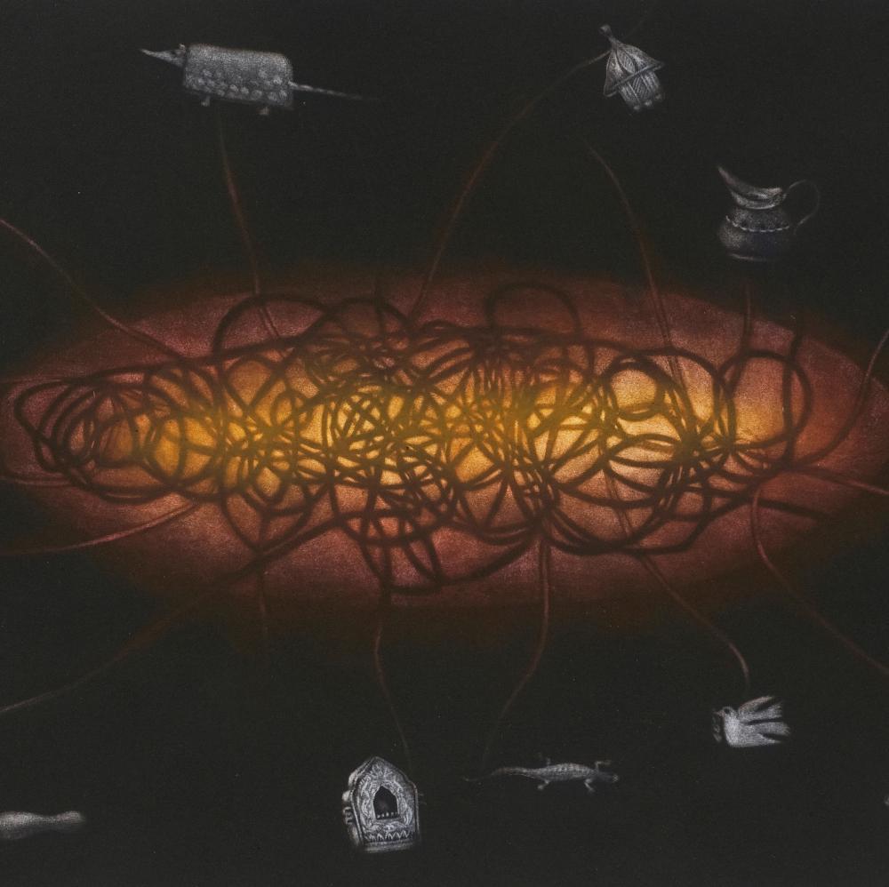 Nan Mulder Stream of Nan Mulder, Consciousness-mezzotint 