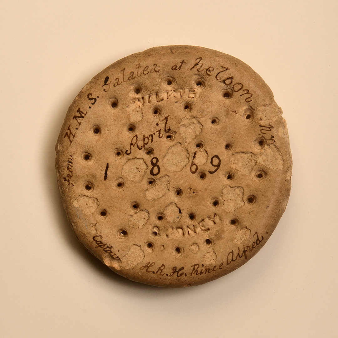 Ships' Biscuit - This one was made by G Wilkie & Co. Sydney.
