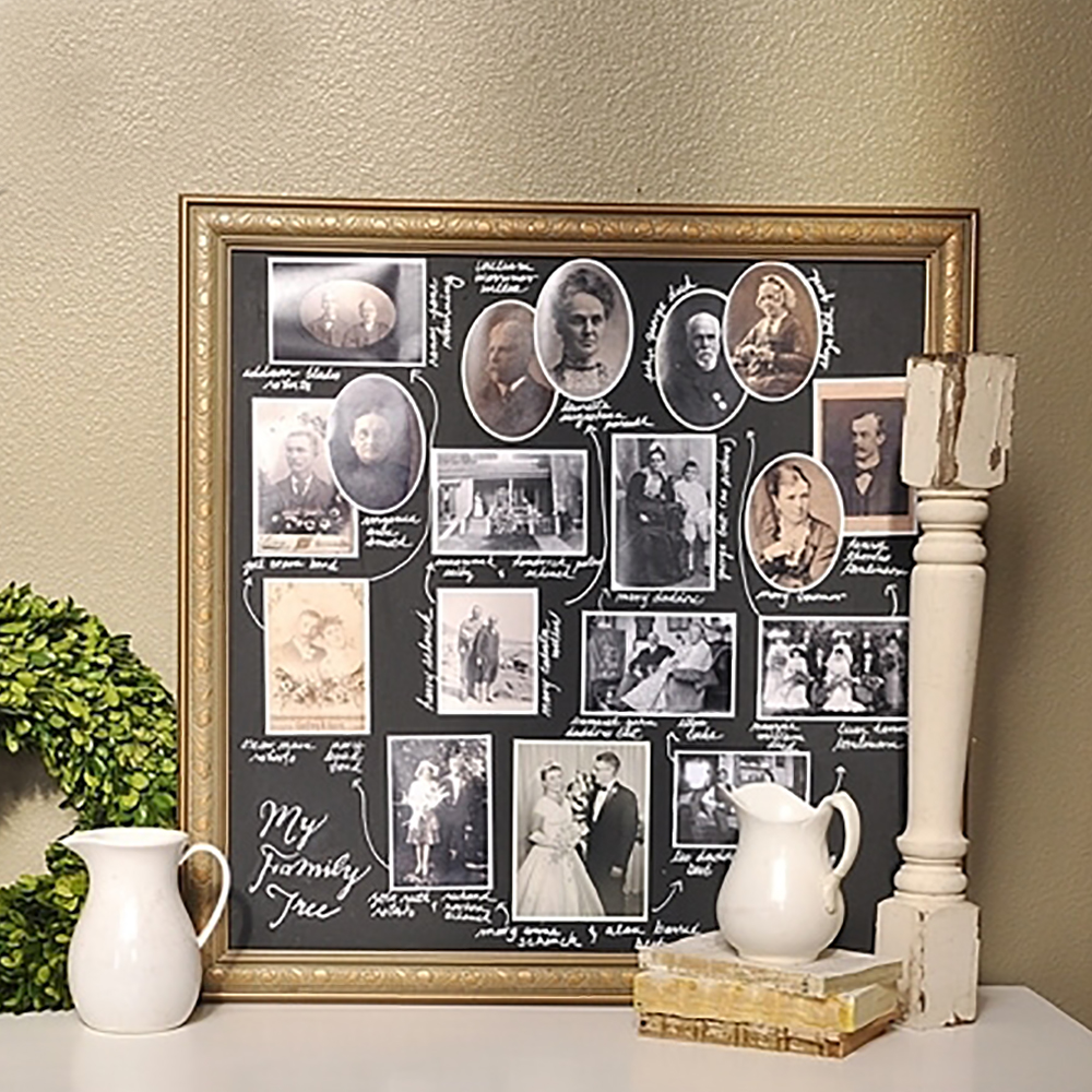 Chalk Board portraits, Image courtesy of Family History Daily