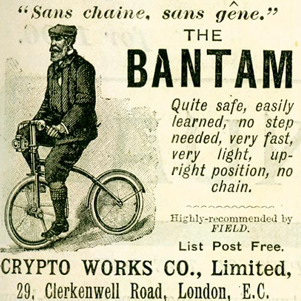 Crypto Bantam Safety Bicycle (1893), Collection of Aratoi Wairarapa Museum of Art and History. Masterton Museum Collection.
