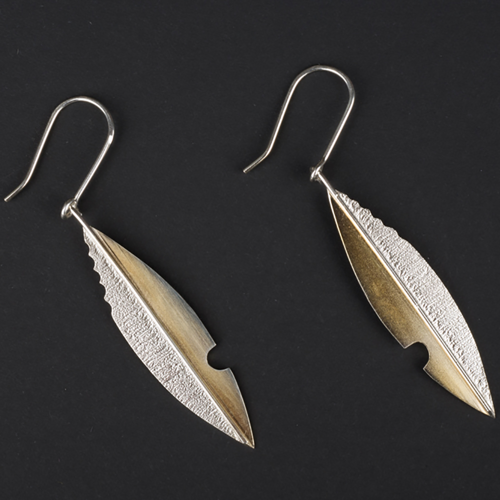Leaf earrings by Francis Kirkham