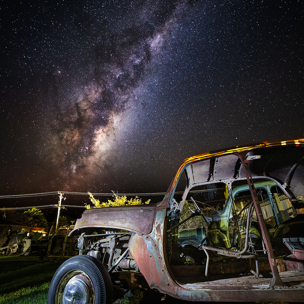 Pete Monk Milky Way and Old Cars