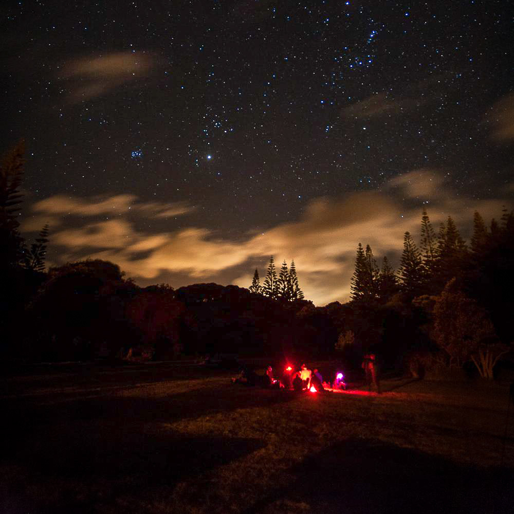 stargazing outside