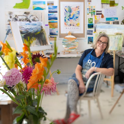 Linda Kirkland in her studio