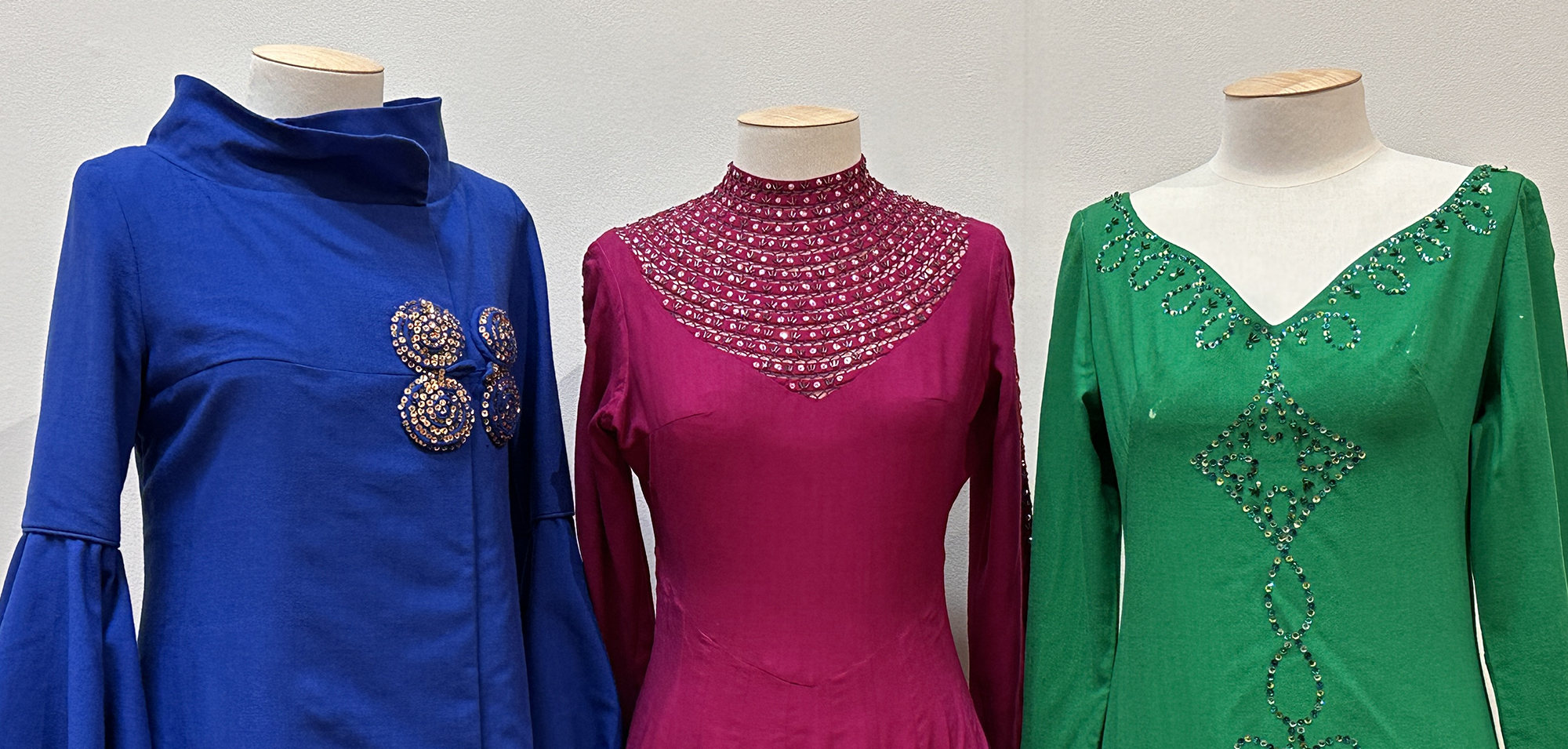 Detail from three Maroulis Gowns