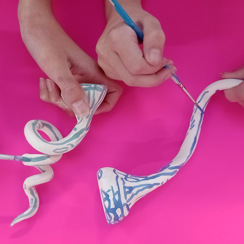 clay tendril painting