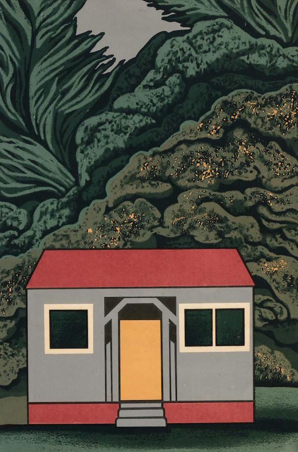 Robin White, Sam's Place, Bottle Creek (11971), screenprint, Collection of Aratoi Wairarapa Museum of Art and History