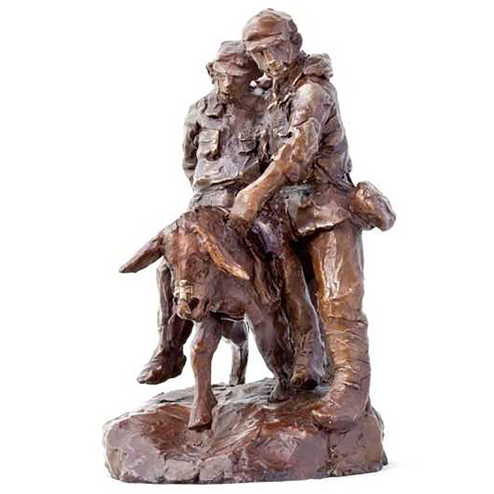 Ken Kendall, Bronze sculpture from the ANZAC series, Collection of Aratoi Wairarapa Museum of Art and History. Gift of Lady Helen Wilkins.