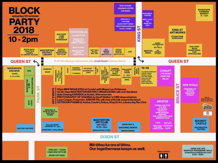 Block Party 2018 map