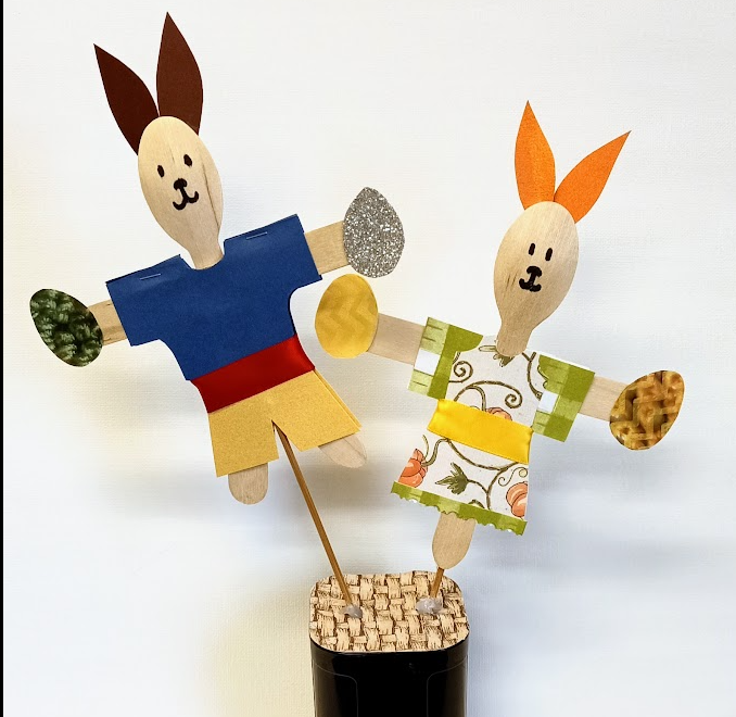 Photo: Example of Wooden Spoon Bunnies by Aratoi Staff