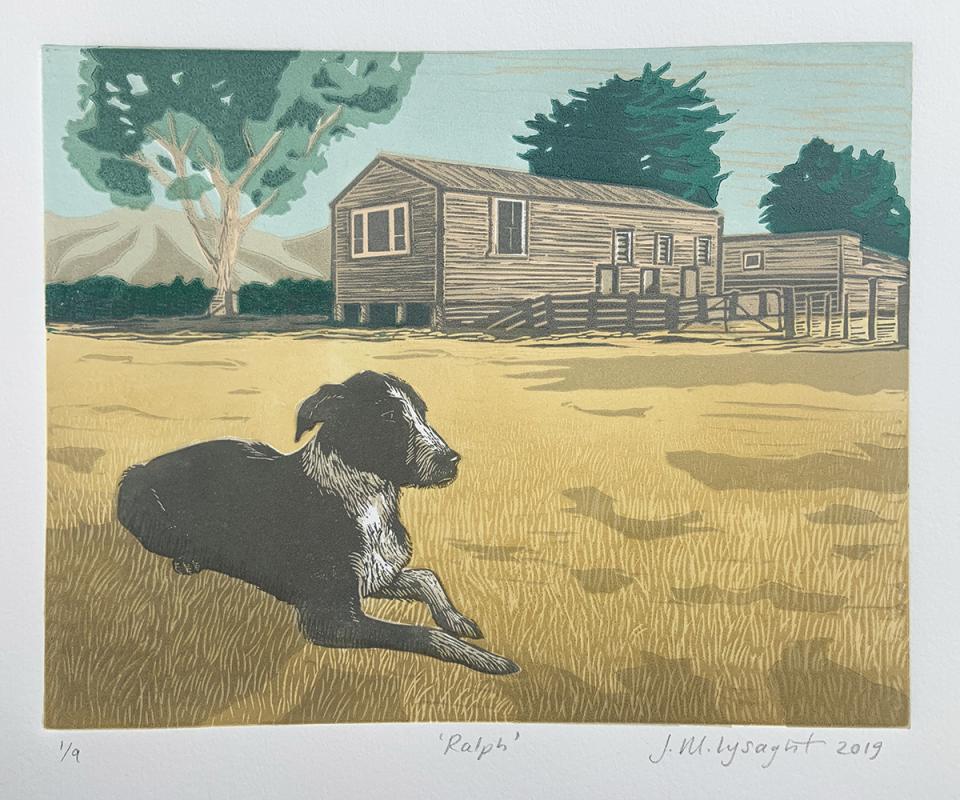 Jo Lysaght, Ralph, linocut