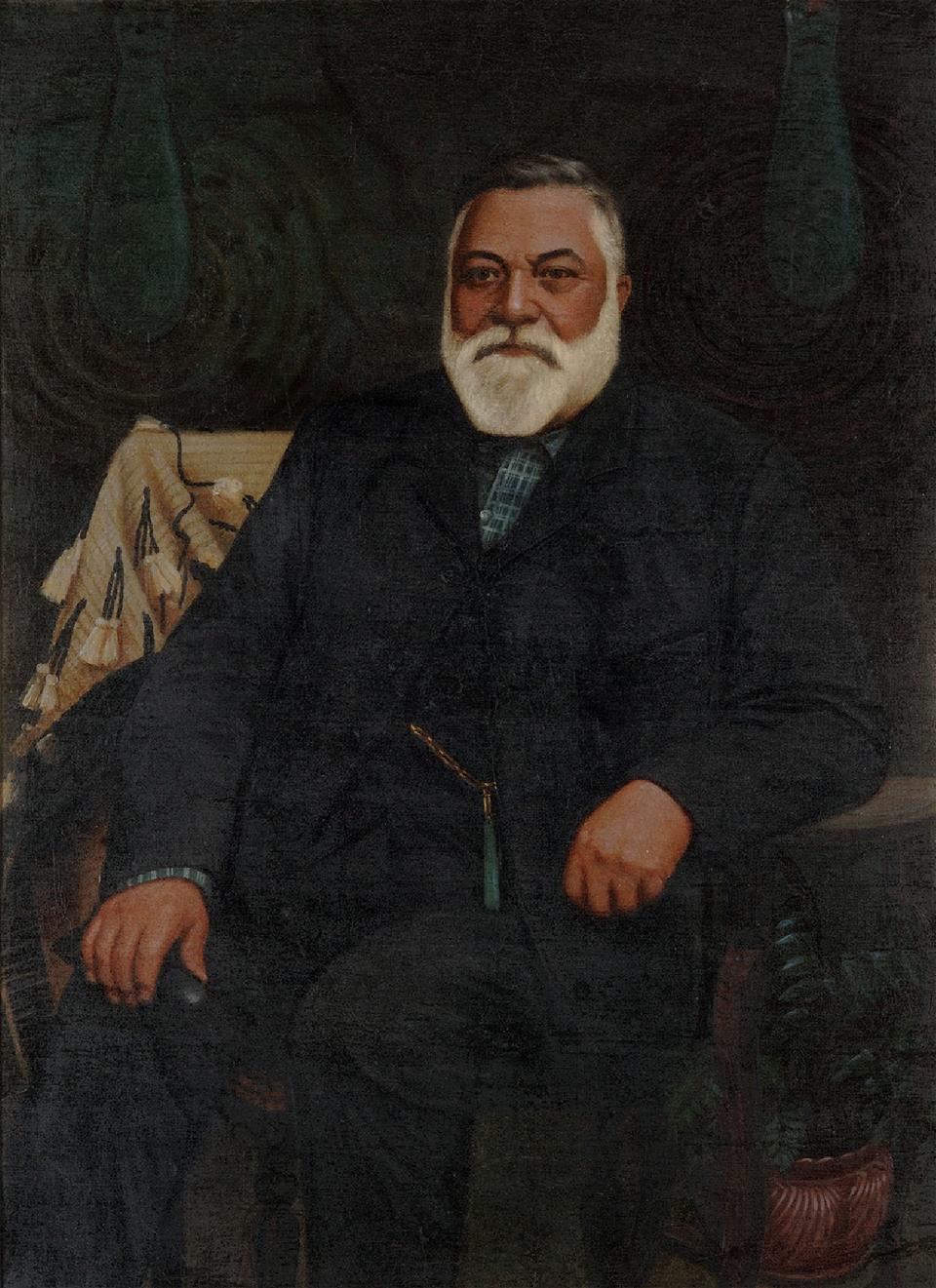 Joseph Gaut (Attributed) Hoani Te Whatahoro Jury (c.1880) oil on canvas Collection of Aratoi Wairarapa Museum of Art and History. On loan from the Jury family.